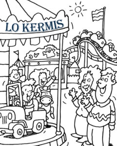 Lo Kermis - Lievegem - kleurplaat 2024